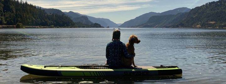 Looking west from Wells Island in Hood River Oregon