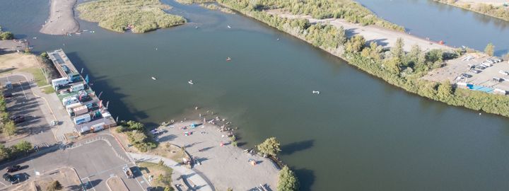 Overhead view of Nichols Basin